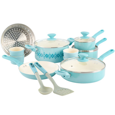 Spice by Tia Mowry 16 Pieces Aluminum Non Stick Cookware Set