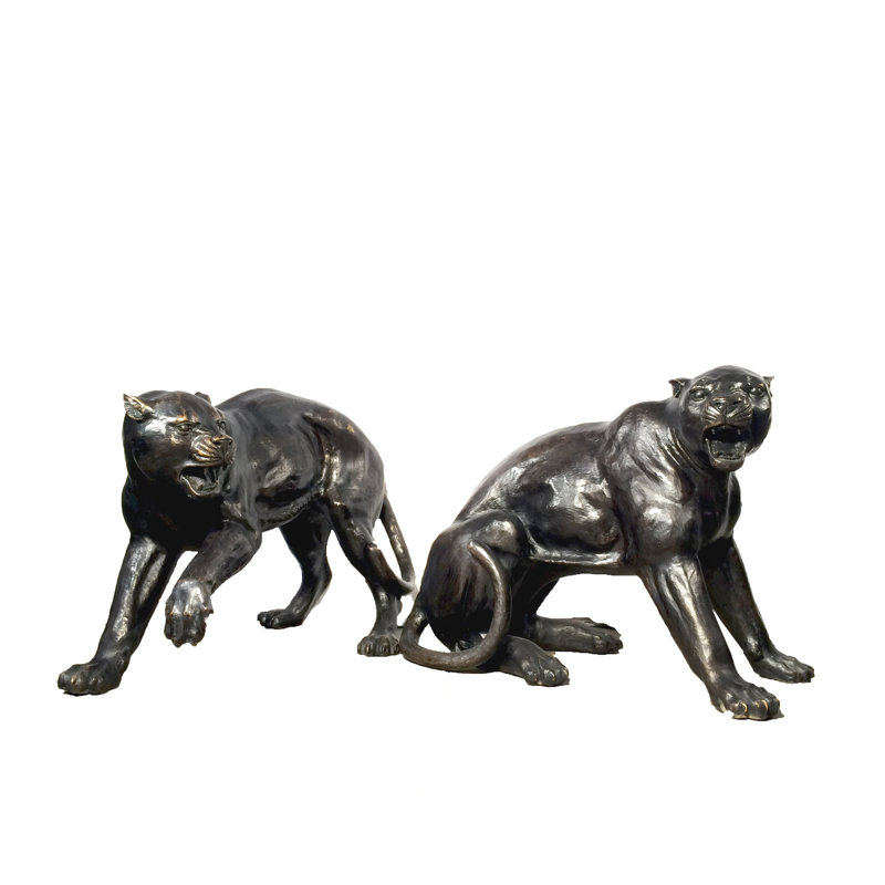 Panther Bronze Garden Statue
