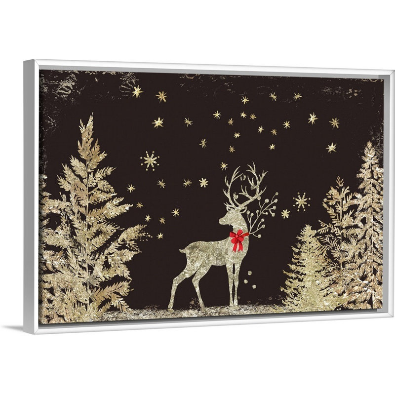 " Prancer At Night " Painting Print, White Framed, 34" H x 50" W x 1.75" D
