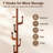 Freestanding Solid Wood Coat Tree with 7 Hooks, Entryway Storage