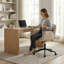 Chaise de bureau ergonomique rembourrée en polyuréthane avec accoudoirs réglables