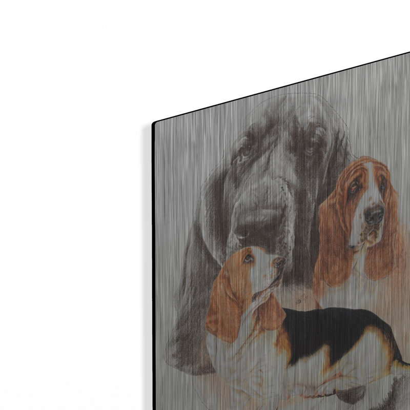 «Basset and Ghost» par Barbara Keith, H 16 po x l 12 po
