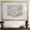 Dessin au trait floral (reproduction de la tapisserie) -William Morris-Toile tendue avec châssis-c. Fin du 19e siècle (original)
