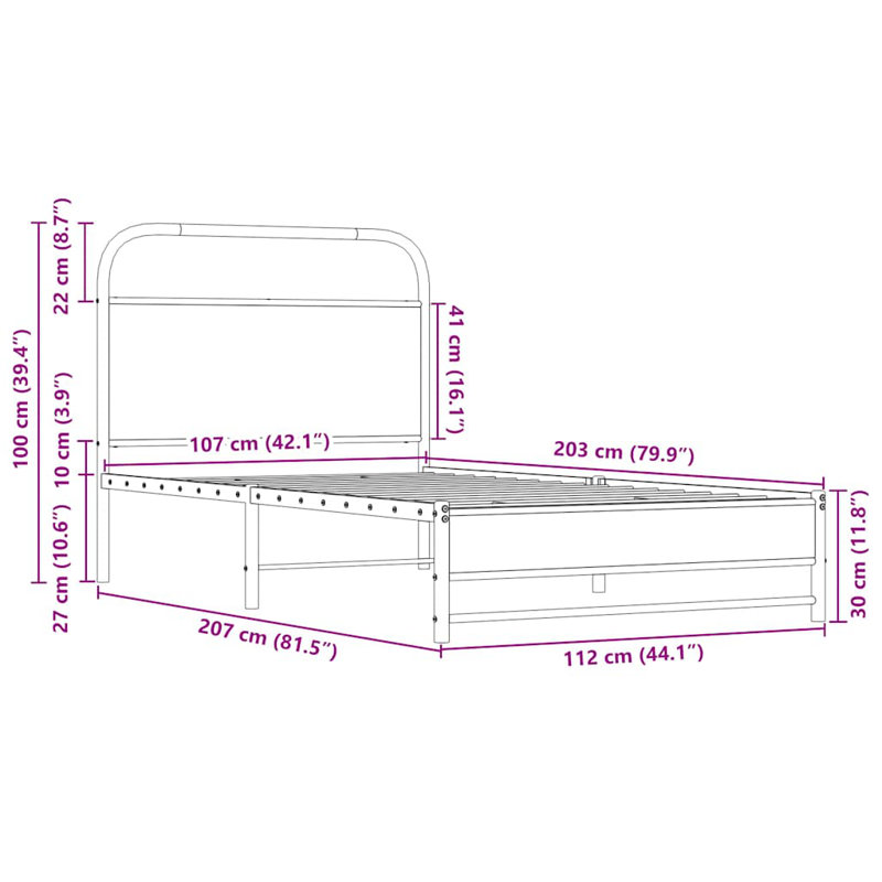 Analie Bed, 107 x 203 cm