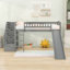 Lit mezzanine simple avec échelle et glissade-902528042