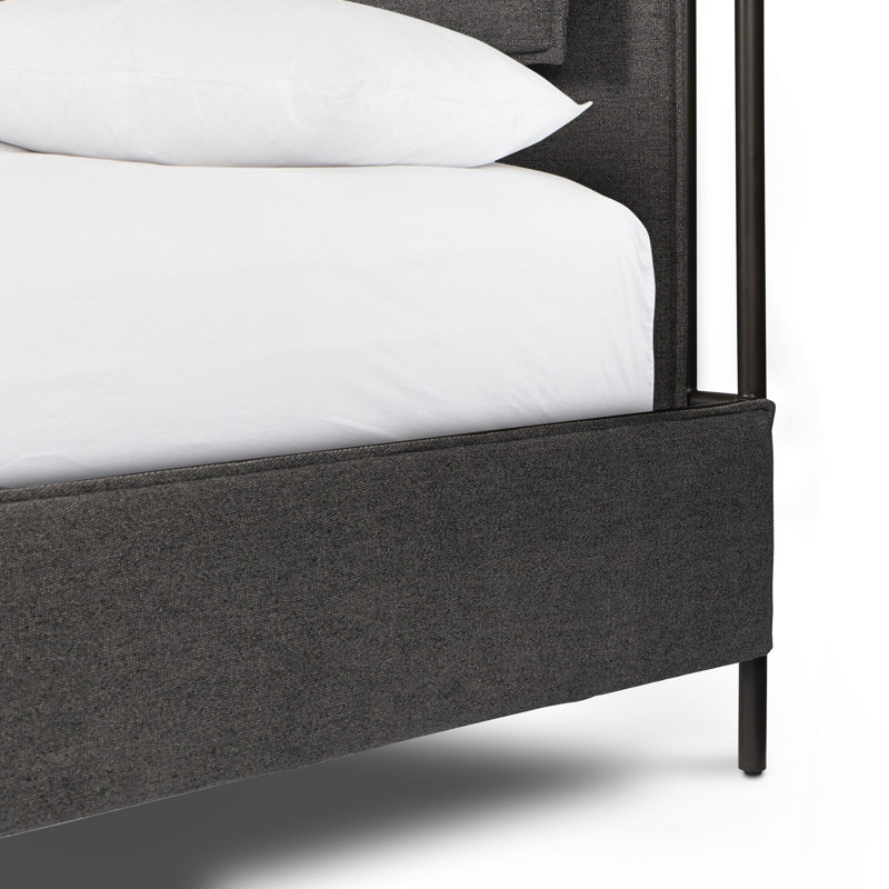 Leigh Canopy Bed-Palm Ecru-King, Queen, Gray