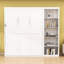 Lit escamotable en bois avec tablettes, conception pliable peu encombrante-1728178213-1728178212