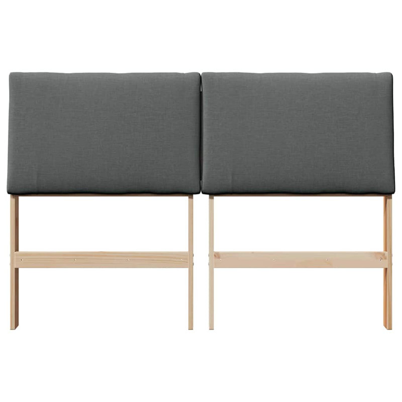Solid Wood Headboard, EU Double - 140 x 200 cm, Brown, Dark Grey