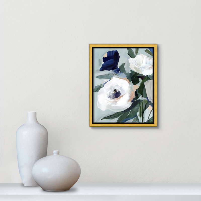 «Eernal Spring I - Floater Frame», reproduction d'art sur toile, H 11,5 po x l 9,5 po x P 2 po, Doré