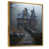 Toile avec cadre flottant or