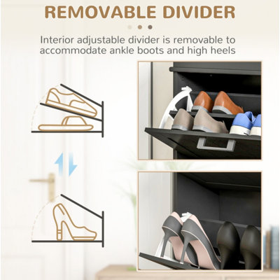 10 Pair Flip Down Shoe Storage
