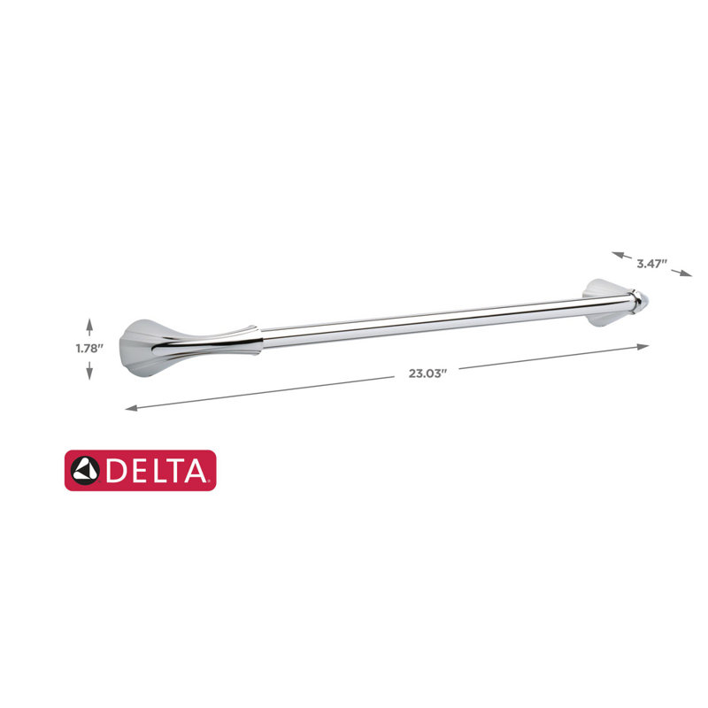 Addison 18" Wall Mounted Towel Bar, 18", Chrome