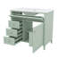Meuble-lavabo de 36 pouces, lavabo en céramique, 3 tiroirs, tablette réglable et panneau de fibres à densité moyenne / fabrication en bois d'hévéa - solution de rangement élégante-1944388077-1944388079