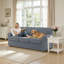 Housse de canapé en jacquard extensible 4 pièces, housse pour canapé pour 3 coussins, protecteur de meubles lavable à la machine (canapé, gris clair)-1241047038