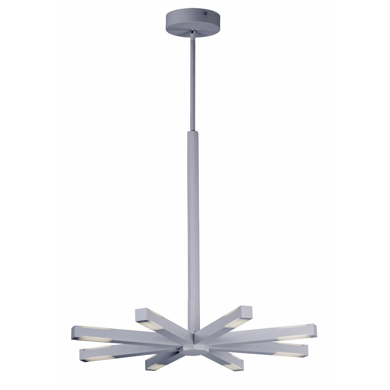 16 - Light Dimmable LED Sputnik Sphere Chandelier, Matte White