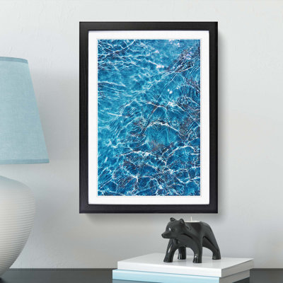 Ripples of Blue in Abstract - Picture Frame Graphic Art Print