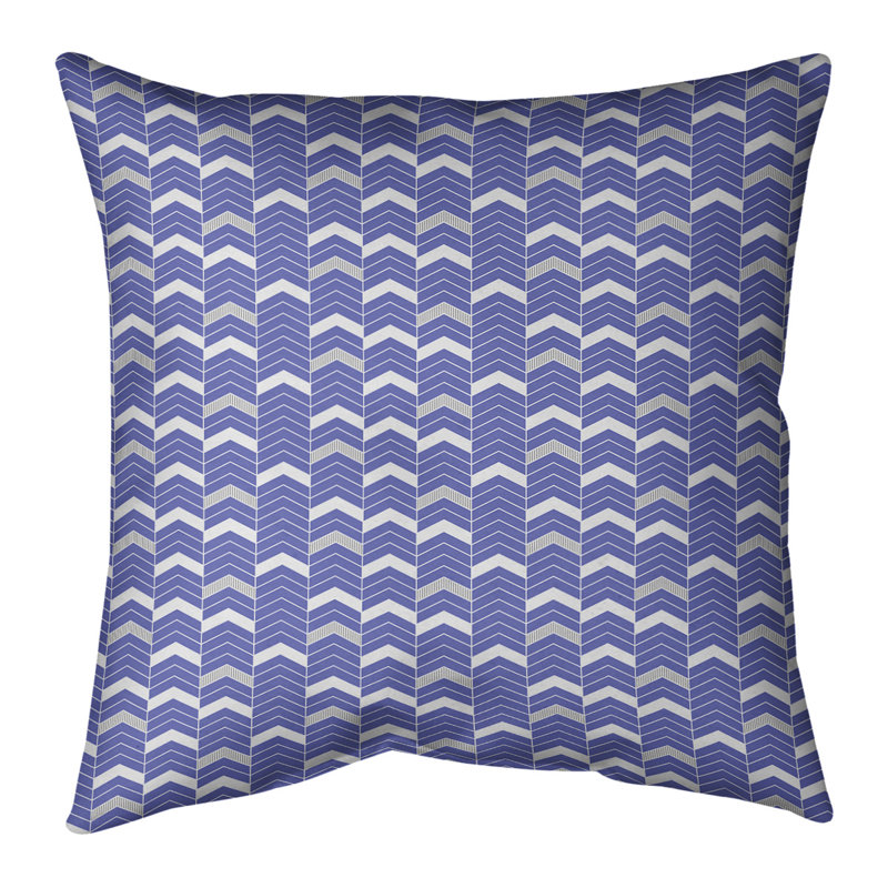 Coussin Rhonda Cheval, H 20 po x l 20 po, Duvet synthétique, Petit bleu et gris