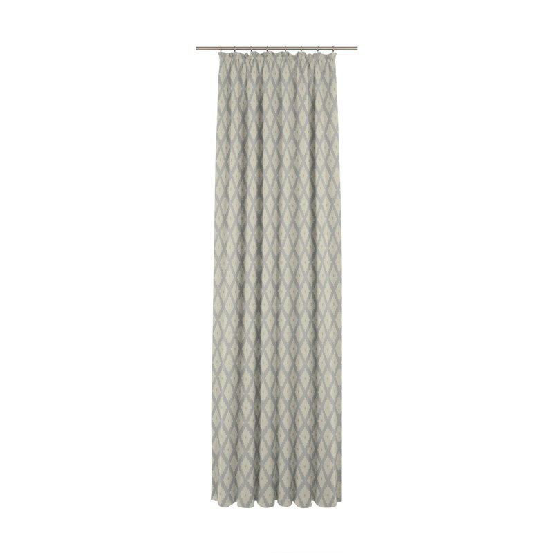 Esteban Pinch Pleat Opaque Single Curtain, Grey, 145cm Width x 245cm Drop