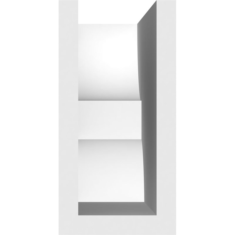 Queue de chevron standard en PVC de qualité architecturale Ridgewood, H 6 po x L 3 po x P 12 po