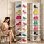 Range-chaussures rotatif à 7 niveaux (blanc)