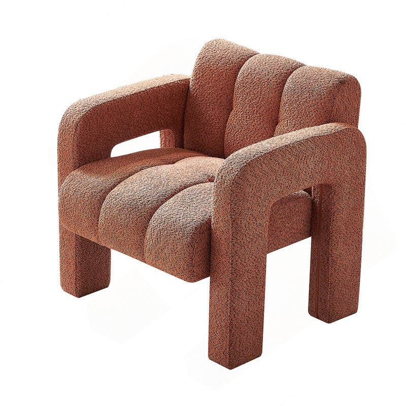 Charmant fauteuil d'appoint rembourré Boucle avec sièges confortables, conception unique et entretien facile pour votre espace de vie