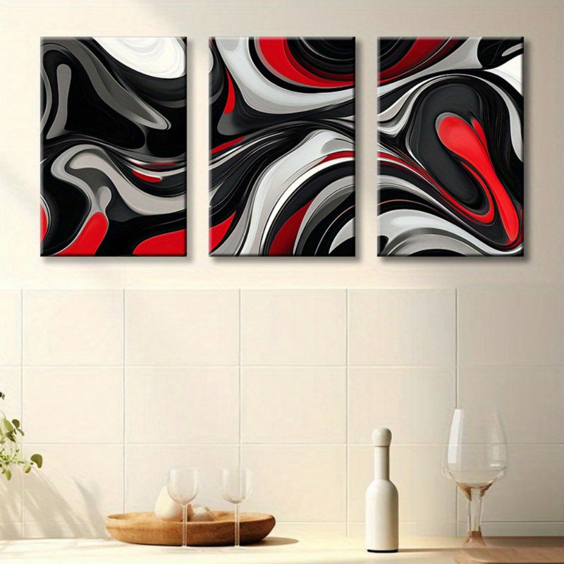 Abstrait, reproduction sur toile 3 pièces, 16 * 12 pouces 3 pièces