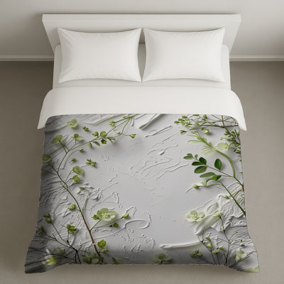 Greenery Bedding Floral Duvet Cover Minimalist
