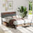 Modern Bed Frame with Charging Station and Upholstered Headboard-21771595
