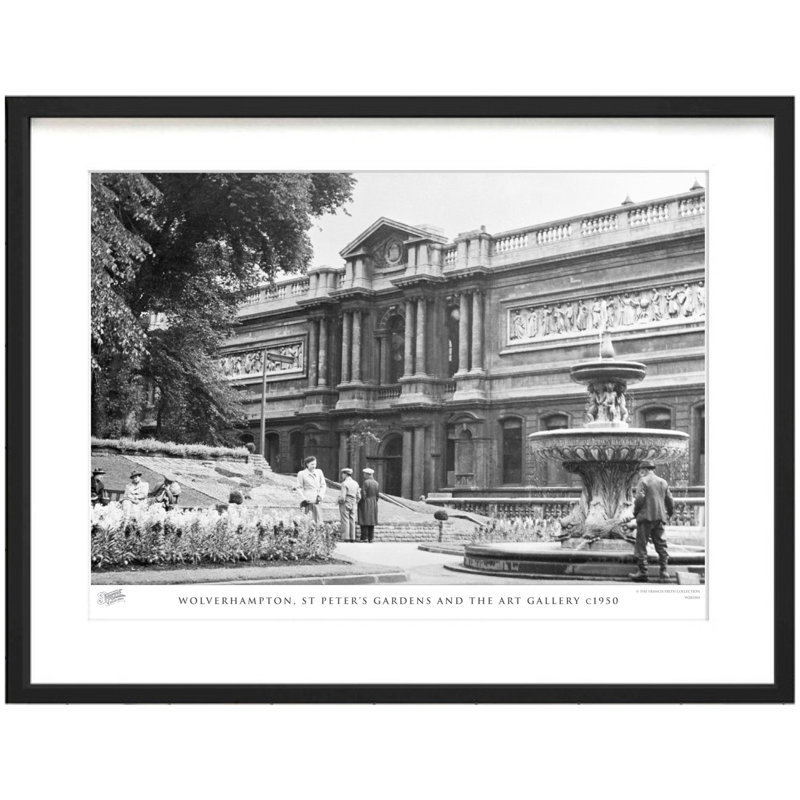 Wolverhampton, St Peter's Gardens And The Art Gallery C1950 - Single Picture Frame Print, 60cm H x 80cm W x 2.3cm D