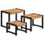 Stephanie Nesting Tables 3 Pieces Solid Wood