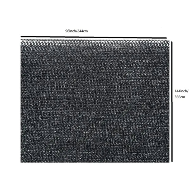 Toile d'ombrage noire 8% x 8 pi 8 pi x 12 pi, filet de protection solaire résistant aux rayons UV avec bord coupé, tissu PE léger et durable pour serre, patio, abri d'auto, jardin et plantes