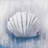 Blue Feston Shell - Coastal Bathroom Metal Print | Home Decor