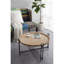Table basse ronde en bois D32 "X 18" Farmhouse