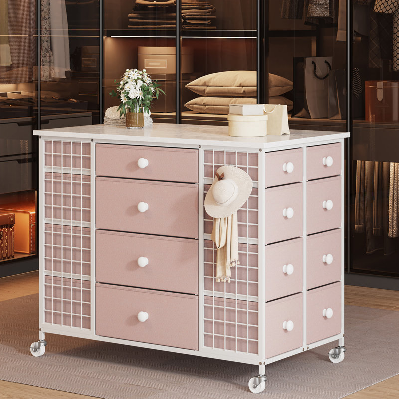 Commode pour îlot de rangement à 24 tiroirs - Organisateur de grande capacité pour chambres à coucher, placards et petits espaces