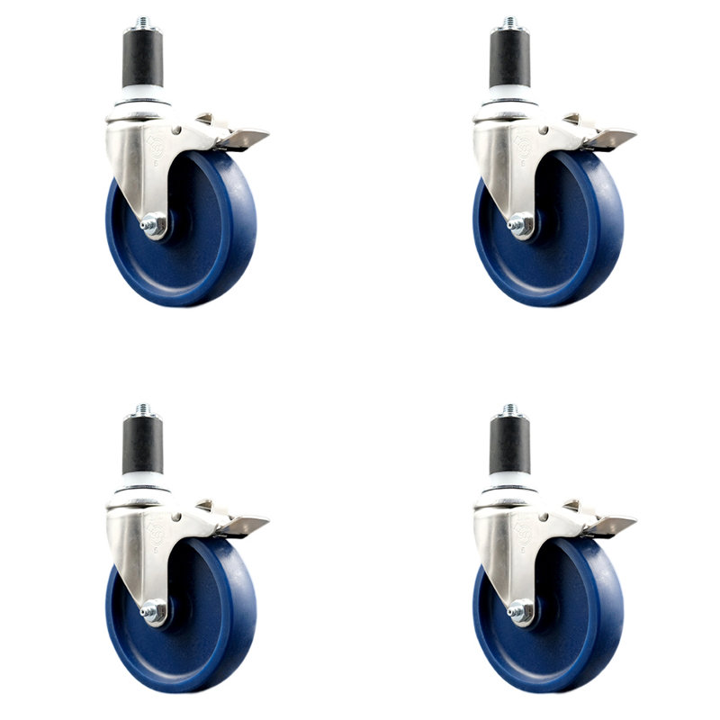 Swivel Stem Caster, 5" H x 5" W