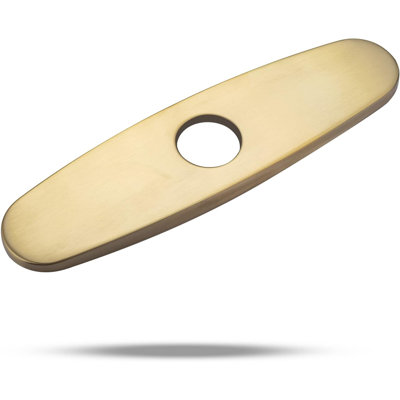 10" Brushed Gold Ovel Faucet Hole Cover