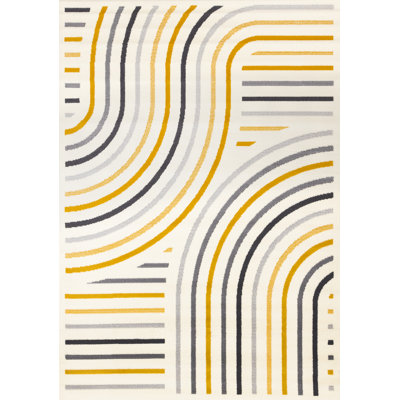 Tapis crème / jaune Fresno