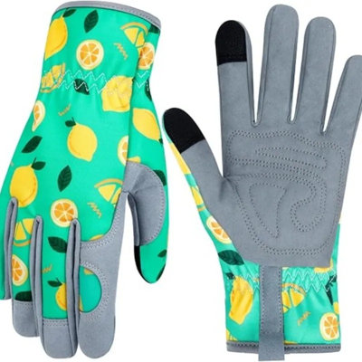 Leather Gardening Gloves For Women – Thorn Proof, Touch Screen Compatible, Breathable & Flexible Working Gloves