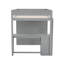 Lit mezzanine moderne avec placards, bureau 2 tiroirs et armoire en gris-1098767080-1098767083