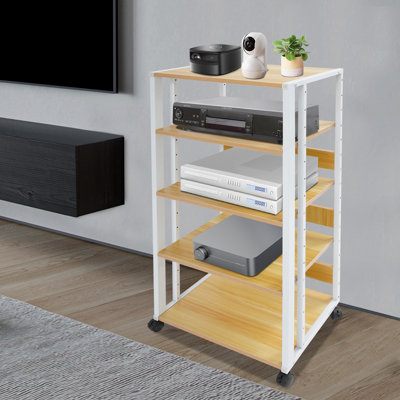 19.7" 5-Tier AV Media Stand Tall Heavy Duty Audio-Video  Rack