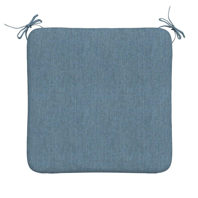 Sunbrella Square Dining Chair Cushions, 3" Foam Replacement Cushion, Spectrum Denim