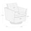 Fauteuil pivotant l 31,5 po Areiana-83625311