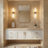 Undulating Reversible Engineered Wood Wall Mirror