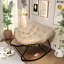 Fauteuil à bascule Luxury Rattan Egg-1348281634