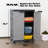 Ram Quality Products PREMIUM Utility 2 Shelf Lockable Storage Cabinet, Black