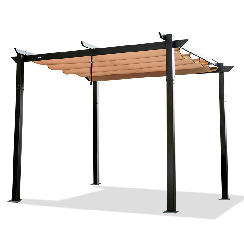 Aluminum Vault Gazebo, Gray, 93.6" H x 120" W x 120" D