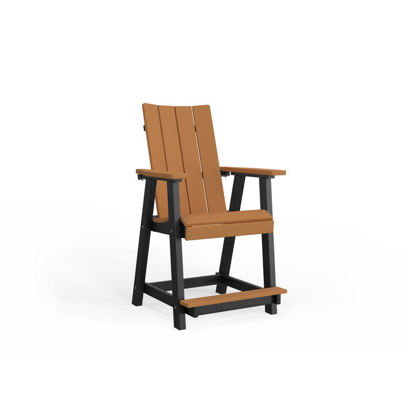 SOL Outdoor Bar Stool, Black, Chocolate Brown