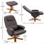 Fauteuil inclinable avec repose-pieds noir-1965344792