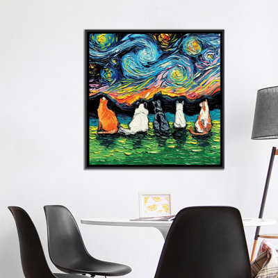 «Starry Cats» par Aja Trêves - reproduction d'art sur