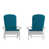 Blanc / bleu sarcelle